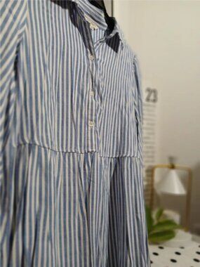 Blue & White Striped Dress